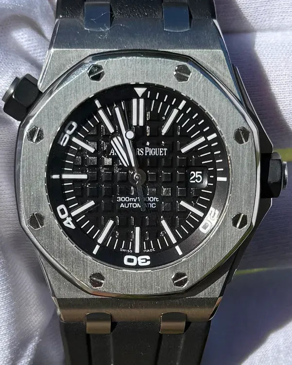 2011 Audemars Piguet Royal Oak Offshore Diver 42MM Black Dial Rubber Strap (15703ST.OO.A002CA.01)