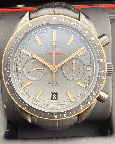 Omega Speedmaster Dark Side of the Moon "Sedna Black" 44.25MM Grey Dial Leather Strap (311.63.44.51.06.001)
