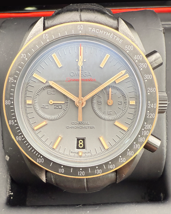 Omega Speedmaster Dark Side of the Moon "Sedna Black" 44.25MM Grey Dial Leather Strap (311.63.44.51.06.001)