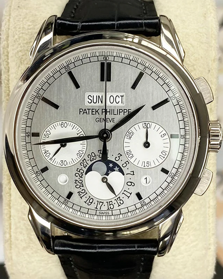 Patek Philippe Grand Complications 41MM Silver Dial Leather Strap (5270G)