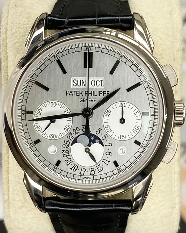 Patek Philippe Grand Complications 41MM Silver Dial Leather Strap (5270G)
