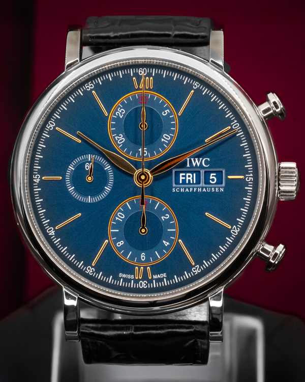 2021 IWC Schaffhausen Portofino 42MM Blue Dial Leather Strap (IW391036)