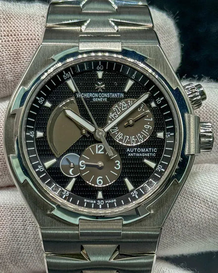 2015 Vacheron Constantin Overseas Dual Time 42MM Black Dial Steel Bracelet (47450/B01A-9227)