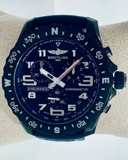 No Reserve - Breitling Endurance Pro L.E. 44MM Quartz Black Dial Rubber Strap (X82310)