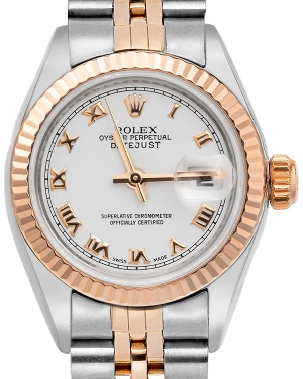 Rolex Lady-Datejust 26MM White Dial Two-Tone Super Jubilee Bracelet (179171)