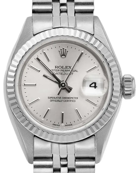 1990 Rolex Lady-Datejust 26MM Silver Dial Jubilee Bracelet (69174)