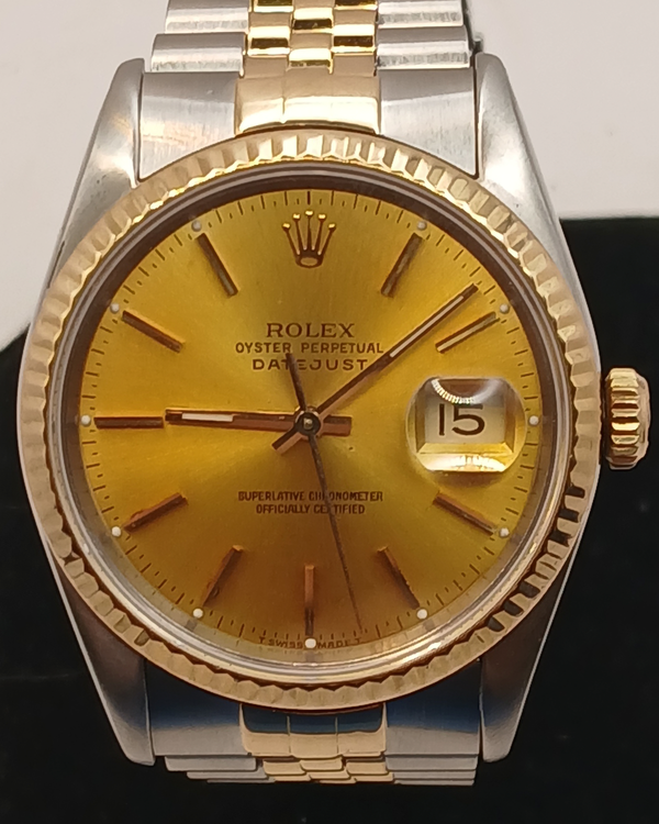 Rolex Datejust 36MM Champagne Dial Two-Tone Jubilee Bracelet (16233)