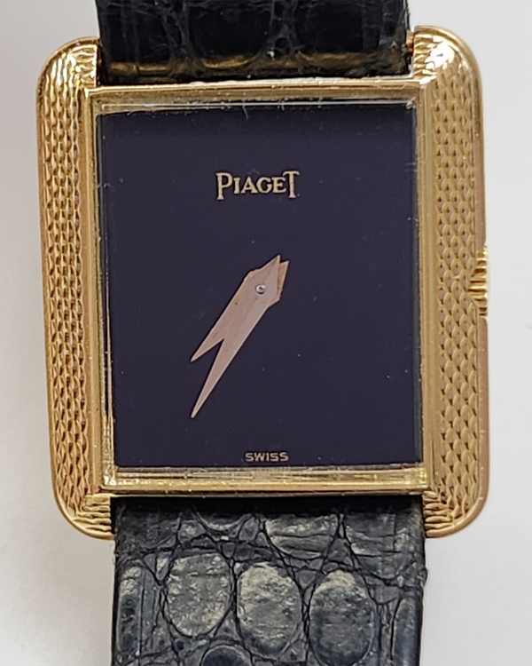 Piaget Protocole 20MM Black Dial Leather Strap (41537)