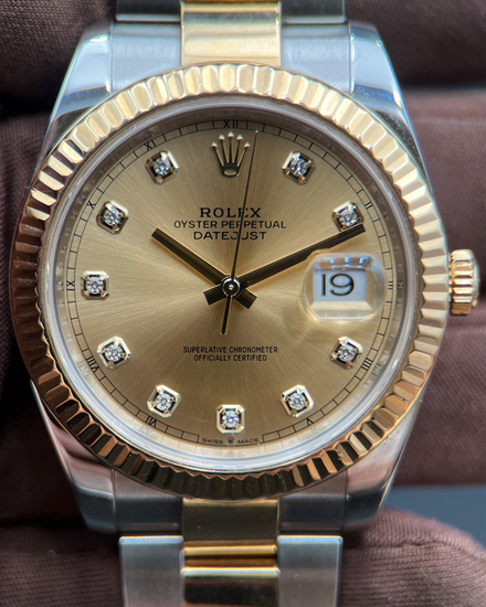 2019 Rolex Datejust 41MM Champagne Dial Two-Tone Oyster Bracelet (126333)