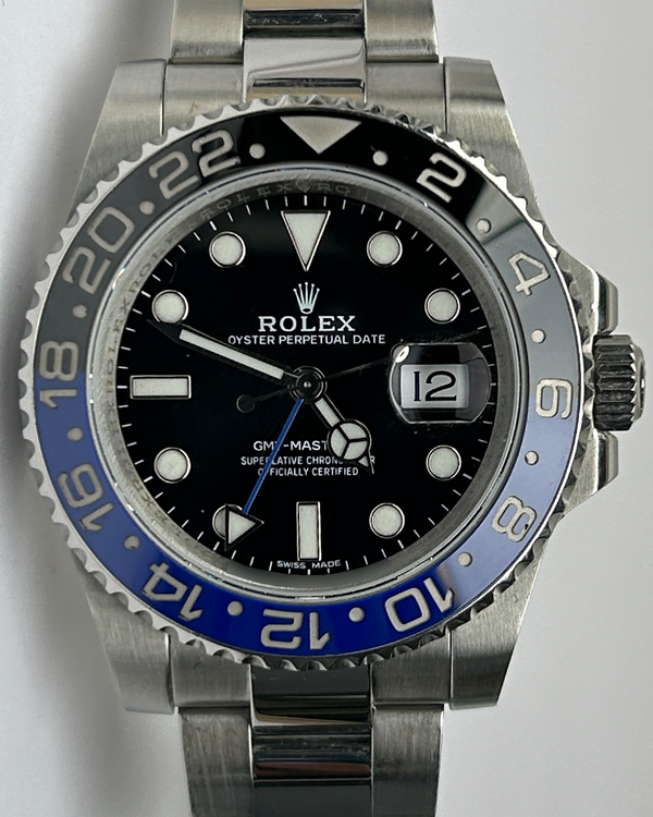 Rolex GMT-Master II "Batman" 40MM Black Dial Aftermarket Steel Bracelet (116710BLNR)