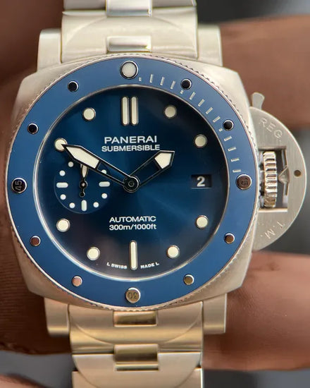 2024 Panerai Submersible Blu Notte 42MM Blue Dial Steel Bracelet (PAM01068)