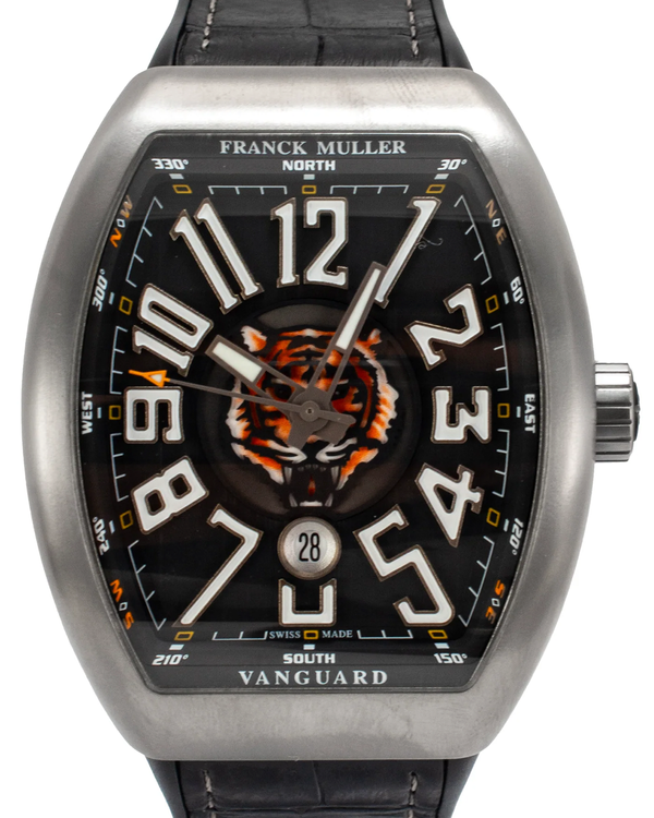 Franck Muller Vanguard "Harimau" L.E. 45MM Black Dial Leather Strap (V45 SC DT TT BR NR)