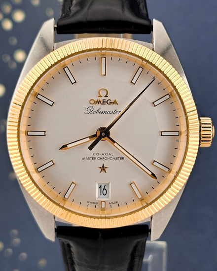Omega Globemaster Constellation 39MM Silver Dial Leather Strap (130.23.39.21.02.001)