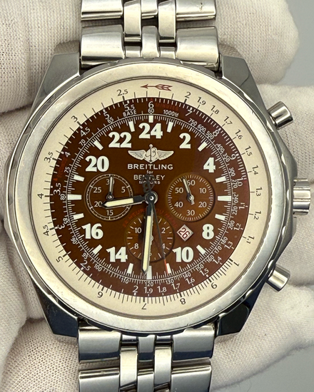 2003 Breitling Bentley Motors Le Mans L.E. 49MM Bronze Dial Steel Bracelet (A22362)