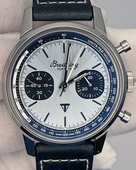 Breitling Top Time "Triumph" 41MM Ice Blue Dial Leather Strap (A23311121C1X1)