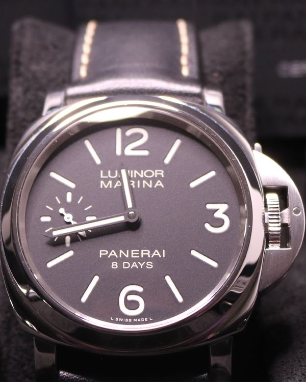 2019 Panerai Luminor Marina 44MM Black Dial Leather Strap (PAM00510)