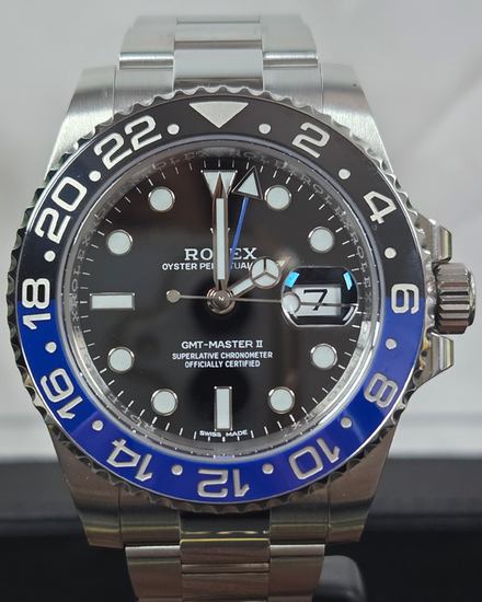 2018 Rolex GMT-Master II "Batman" 40MM Black Dial Oyster Bracelet (116710BLNR)