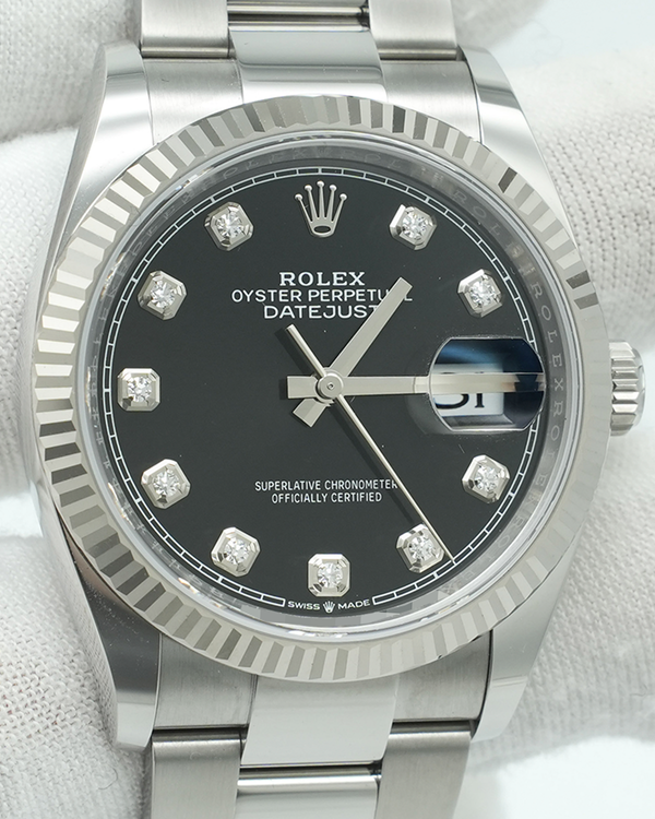 (Albert) 2025 Rolex Datejust 36MM Black Dial Oyster Bracelet (126234)