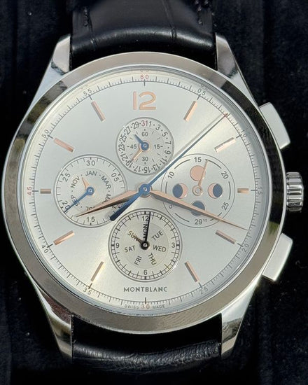Montblanc Heritage Chronométrie 42MM Silver Dial Leather Strap (MB114875)