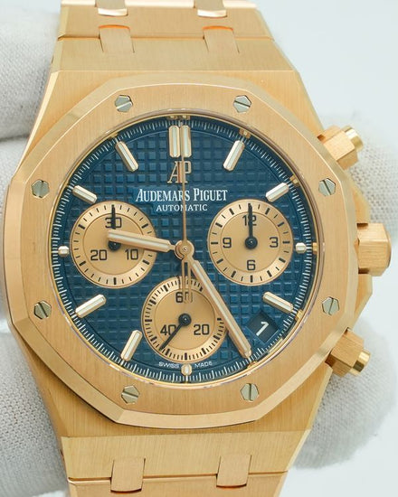 Audemars Piguet Royal Oak 41MM Blue Dial Rose Gold Bracelet (26239OR.OO.1220OR.01)