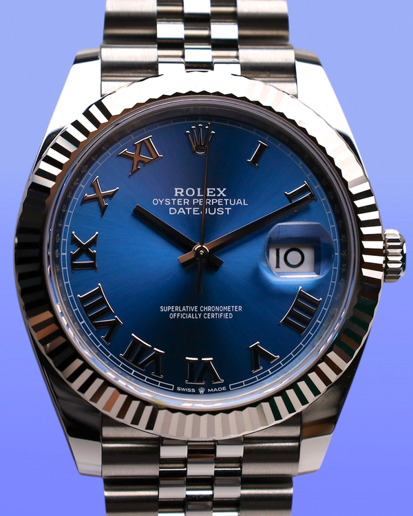 (angie working) Rolex Datejust (Blue Roman DJ Fluted Jub)