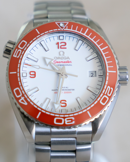 2023 Omega Seamaster Planet Ocean 600M "Creamsicle" 43.5MM White Dial Steel Bracelet (215.30.44.21.04.001)