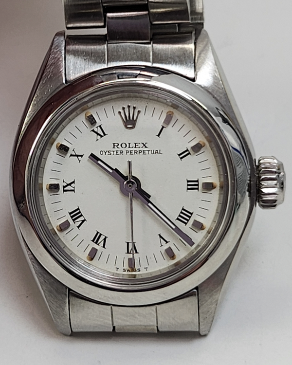Rolex Oyster Perpetual Lady 26MM White Dial Oyster Bracelet (6718)