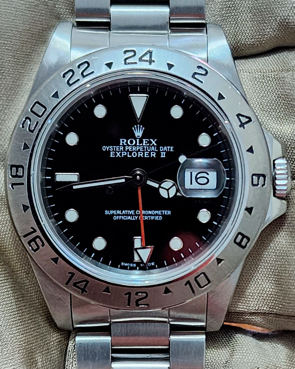 1991 (N Serial) Rolex Explorer II 40MM Black Dial Oyster Bracele (16570)