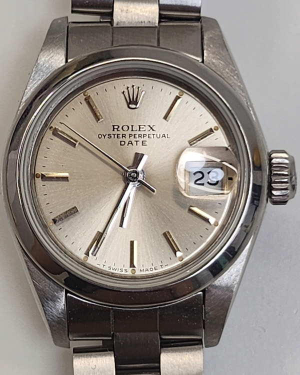 Rolex Oyster Perpetual Lady Date 26MM Silver Dial Oyster Bracelet (69160)