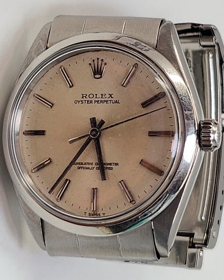 Rolex Oyster Perpetual 34MM Silver Dial Oyster Barcelet (1002)