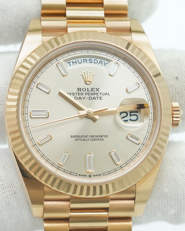 2023 Rolex Day-Date 40MM Meteorite Dial White Gold President Bracelet (228235)