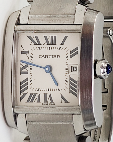 Cartier Tank Française 31MM Quartz Silver Dial Steel Bracelet (2465)