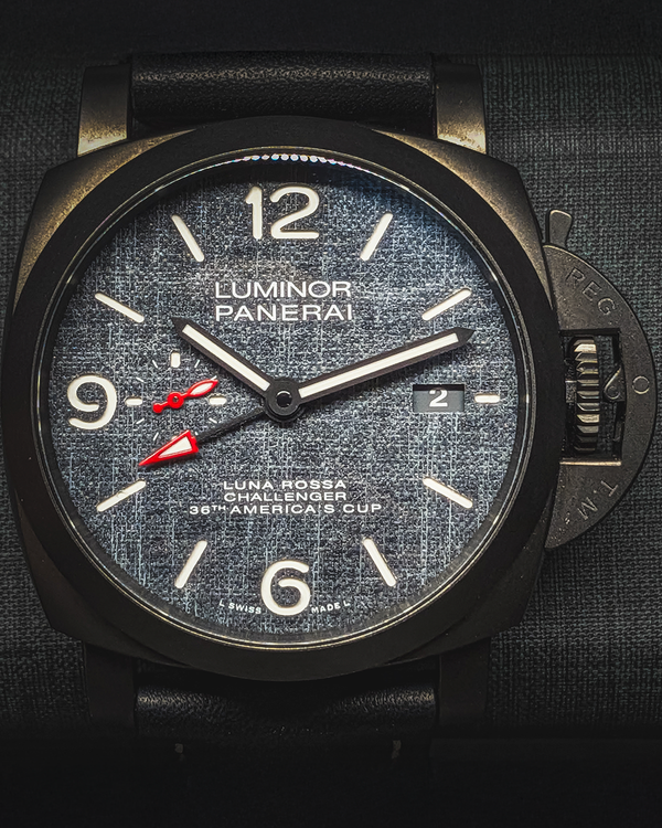 2022 Panerai Luminor GMT Luna Rossa 44MM Grey Dial Leather Strap (PAM01036)