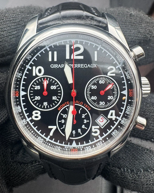 Girard Perregaux Classique Elegance "Monte Carlo 1970" L.E. 40MM Black Dial Leather Strap (49581)