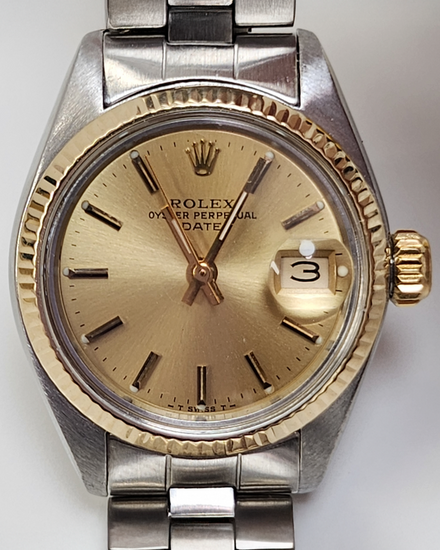 Rolex Lady-Datejust 26MM Champagne Dial Oyster Bracelet (6917)