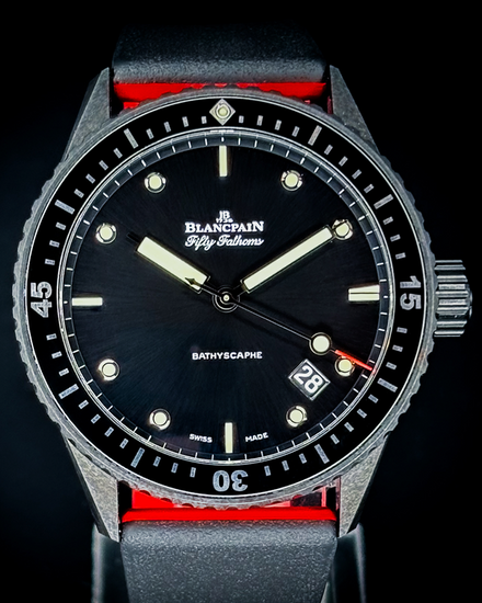 2022 Blancpain Fifty Fathoms Bathyscape 43MM Black Dial Rubber Strap (5000-0130-B52A)