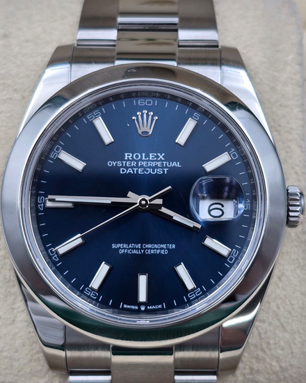 2023 Rolex Datejust 41MM Blue Dial Oyster Bracelet (126300)