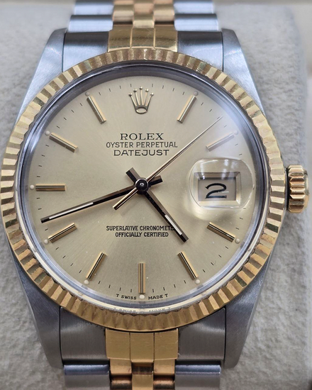 1987 Rolex Datejust 36MM Champagne Dial Two-Tone Jubilee Bracelet (16013)