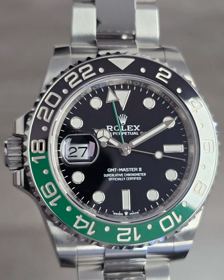 2022 Rolex GMT-Master II "Sprite" 40MM Black Dial Oyster Bracelet (126720VTNR)