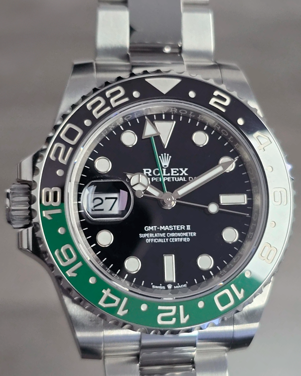 2022 Rolex GMT-Master II "Sprite" 40MM Black Dial Oyster Bracelet (126720VTNR)
