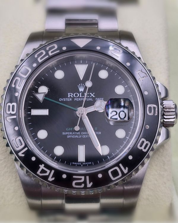 2007 Rolex GMT-Master II 40MM Black Dial Oyster Bracelet (116710N)
