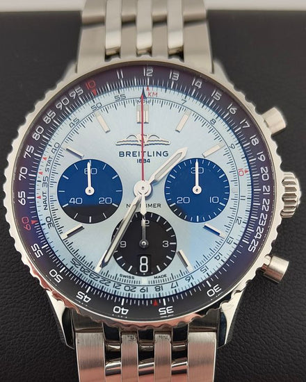 2025 Breitling Navitimer B01 Chronograph 41MM Ice Blue Dial Steel Bracelet (AB0139241C2A1)