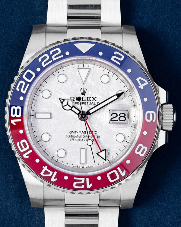 2021 Rolex GMT-Master II "Pepsi" 40MM Meteorite Dial White Gold Oyster Bracelet (126719BLRO)