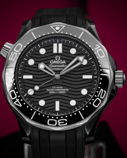 2023 Omega Seamaster Diver 300M "Deep Black" 43.5MM Black Dial Rubber Strap (210.92.44.20.01.001)