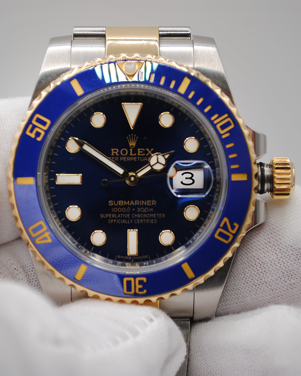 2016 Rolex Submariner Date "Bluesy" 40MM Blue Dial Two-Tone Oyster Bracelet (116613LB)