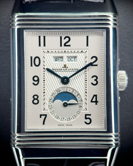 2015 Jaeger-LeCoultre Reverso Grande Calendar 30MM Silver Dial Leather Strap (Q3758420)
