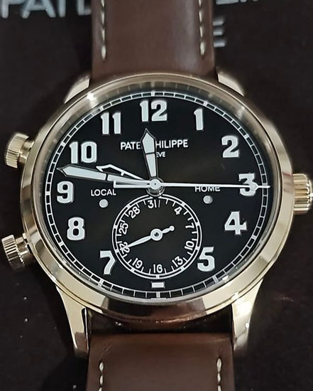 2024 Patek Philippe Calatrava Pilot Travel Time 42MM Brown Dial Leather Strap (5524R-001)