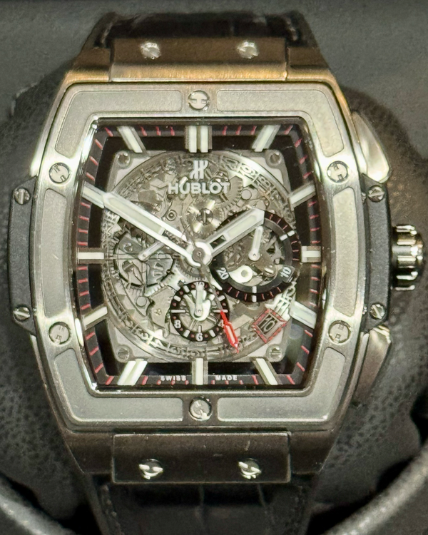 2020 Hublot Spirit Of Big Bang 45MM Skeleton Dial Leather Strap (601.NX.0173.LR)