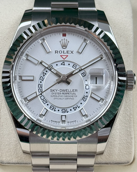 2025 Rolex Sky-Dweller 42MM White Dial Oyster Bracelet (336934)