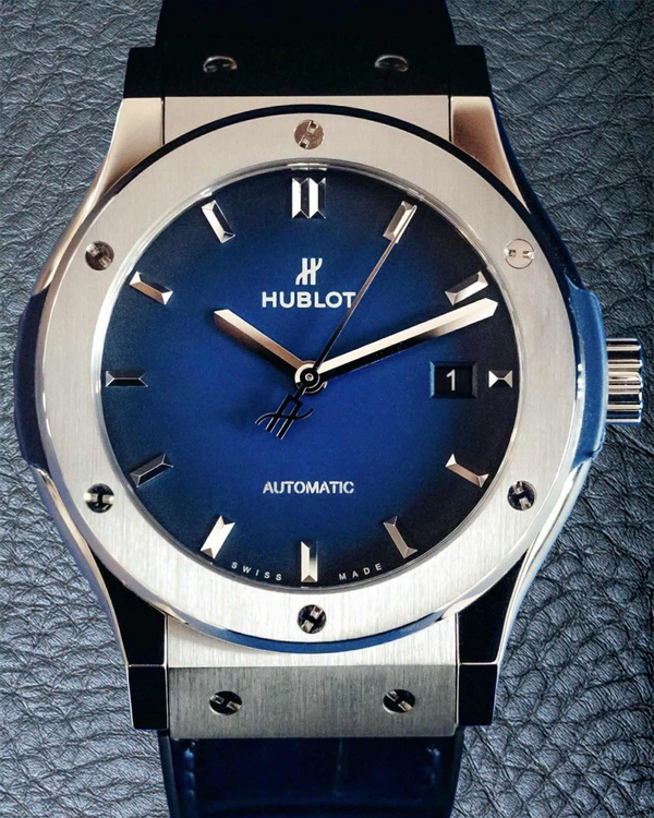 2022 Rare Hublot Classic Fusion Japan S.E. 42MM Blue Dial Leather Strap (542.NX.6670.LR.JPN18)